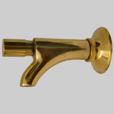 RUBINETTO A PULSANTE SEMPLICE OTTONE GIALLO