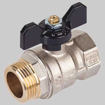 VALVOLA A SFERA PASSAGGIO STANDARD M-F FARFALLA ALLUMINIO