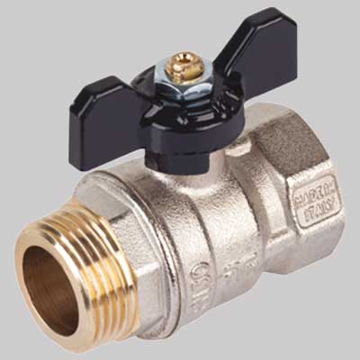 VALVOLA A SFERA PASSAGGIO STANDARD M-F FARFALLA ALLUMINIO