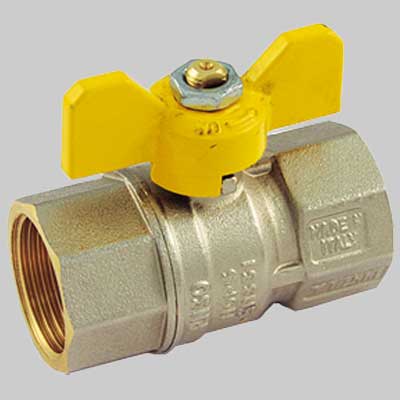 VALVOLA SFERA GAS F/F FARFALLA ALLUMINIO