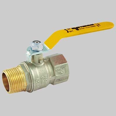 VALVOLA SFERA GAS M/F LEVA ACCIAIO
