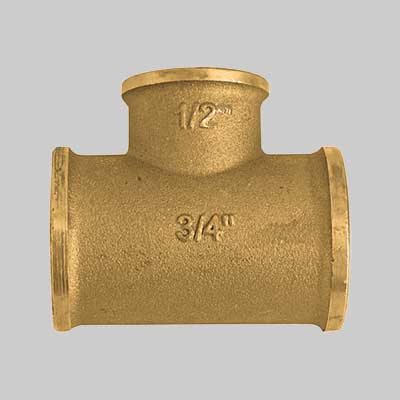 RACCORDO A TEE RIDOTTO AL CENTRO OTTONE GIALLO