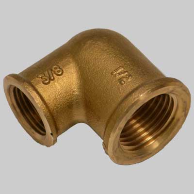 RACCORDO A GOMITO RIDOTTO F/F OTTONE GIALLO