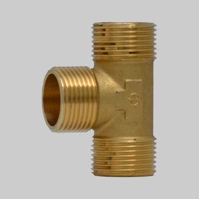 RACCORDO A TEE MASCHIO OTTONE GIALLO
