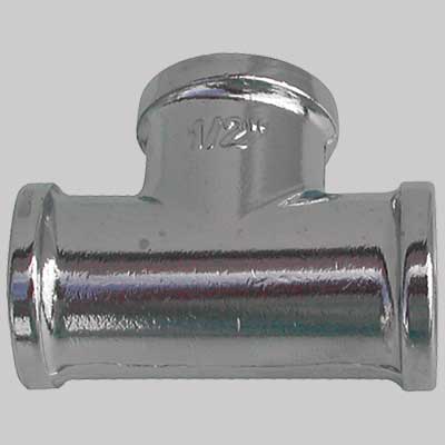 RACCORDO A TEE OTTONE CROMATO