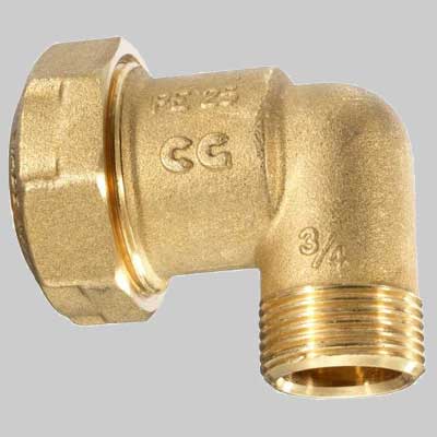 RACCORDO GOMITO MASCHIO PE ANELLO RESINA