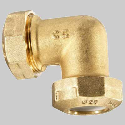 RACCORDO A GOMITO DOPPIO PE ANELLO RESINA