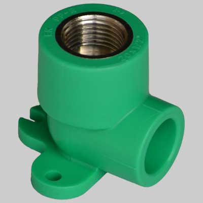 GOMITO FILETTATO CON STAFFA FEMMINA