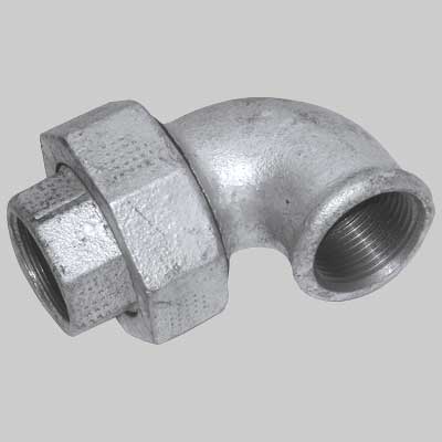 GOMITO CON BOCCHETTONE CONICO FEMMINA/FEMMINA ZINCATO