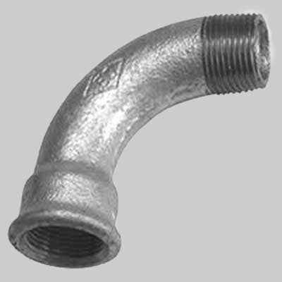 CURVA A 90° MASCHIO/FEMMINA ZINCATA