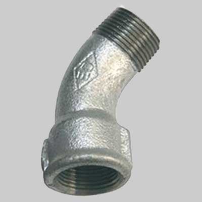 CURVA A 45° MASCHIO/FEMMINA ZINCATA