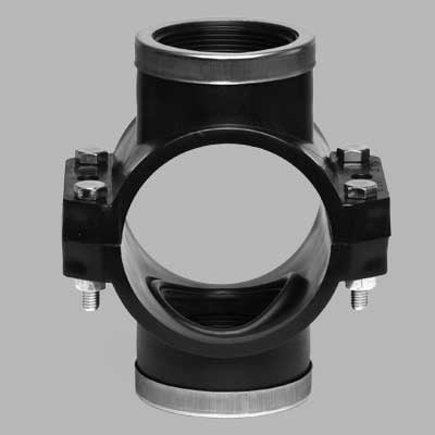 STAFFA DOPPIA CON RINFORZO E GUARNIZIONE PIATTA PN 10