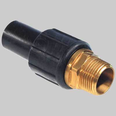 GIUNTO DI TRANSIZIONE OTTONE PE FILETTATO MASCHIO