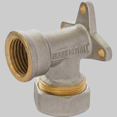 GOMITO CON FLANGIA 3 FORI O-RING