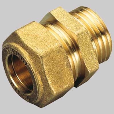 RACCORDO DIRITTO MASCHIO CON O-RING GIALLO