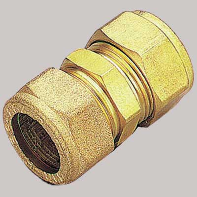 RACCORDO DIRITTO DOPPIO CON OGIVA OTTONE