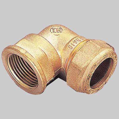 RACCORDO CURVO FEMMINA CON OGIVA OTTONE