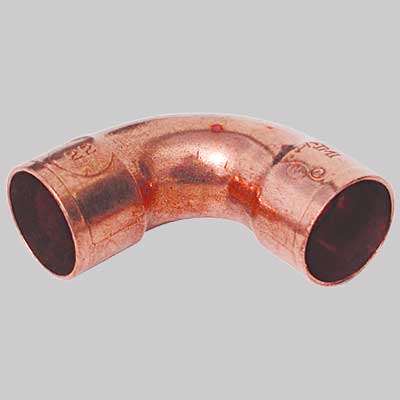 CURVA RAME 90° A SALDARE FEMMINA/FEMMINA