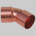 CURVA RAME 45° A SALDARE FEMMINA/FEMMINA