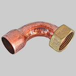 CURVA A 90° A SALDARE FEMMINA- DADO GIREVOLE