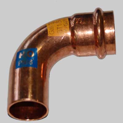 CURVA RAME A PRESSARE 90° MASCHIO/FEMMINA