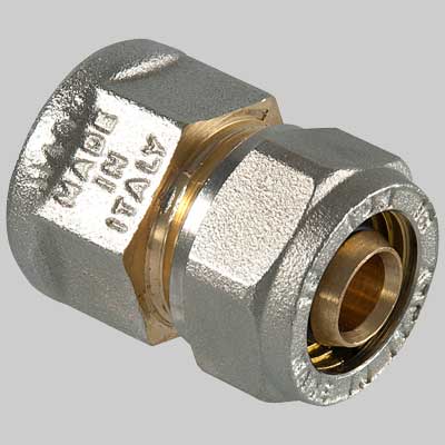 Raccordo a compressione diritto Femmina