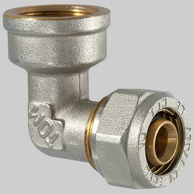 Raccordo a compressione curvo Femmina