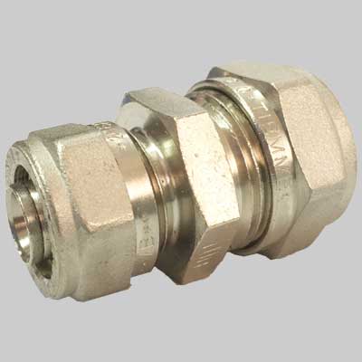 RACCORDO A COMPRESSIONE DIRITTO DOPPIO RIDOTTO TIEMME