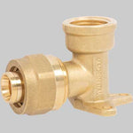 RACCORDO CURVO FEMMINA CON FLANGIA A STRINGERE APE