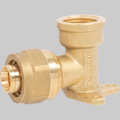 RACCORDO CURVO FEMMINA CON FLANGIA A STRINGERE APE