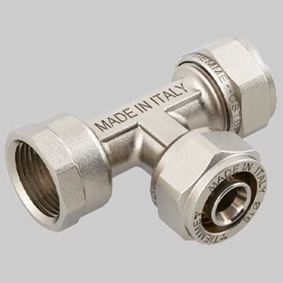 RACCORDO A COMPRESSIONE A T LATERALE FEMMINA