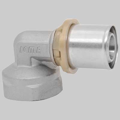 RACCORDO CURVO FEMMINA A PRESSARE