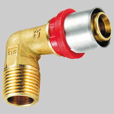 RACCORDO CURVO MASCHIO A PRESSARE TIEMME 09658