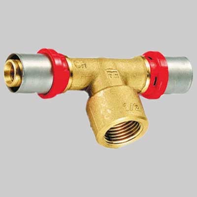 RACCORDO A TEE FEMMINA A PRESSARE TIEMME