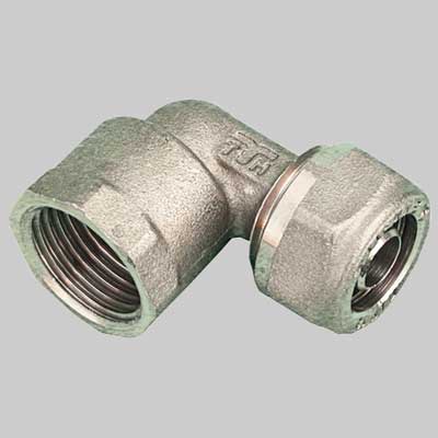 RACCORDO A GOMITO FEMMINA PER TUBO COBRA-PEX