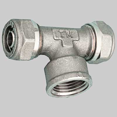 RACCORDO A TEE FEMMINA PER TUBO COBRA-PEX