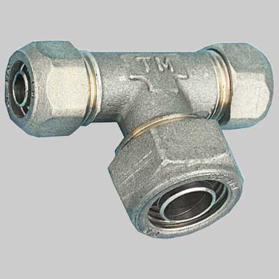 RACCORDO A TEE DOPPIO RIDOTTO PER TUBO COBRA-PEX