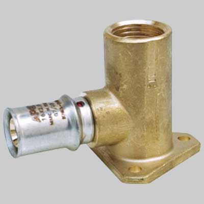 RACCORDO A GOMITO CON FLANGIA APE PRESS