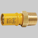 RACCORDO A PRESSARE DIRITTO MASCHIO PER GAS