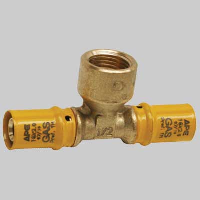 RACCORDO A PRESSARE A TEE FEMMINA PER GAS