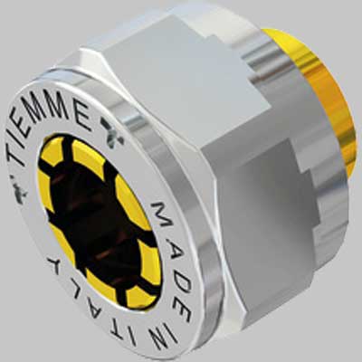 ADATTATORE CROMATO PER TUBO RAME