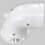 CURVA COASSIALE 90° FLANGIATA PER CONDENSAZIONE