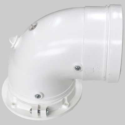 CURVA COASSIALE 90° FLANGIATA PER CONDENSAZIONE