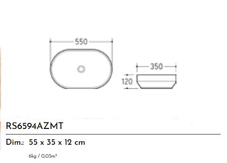 LAVABO CERAMICA RS6594BR