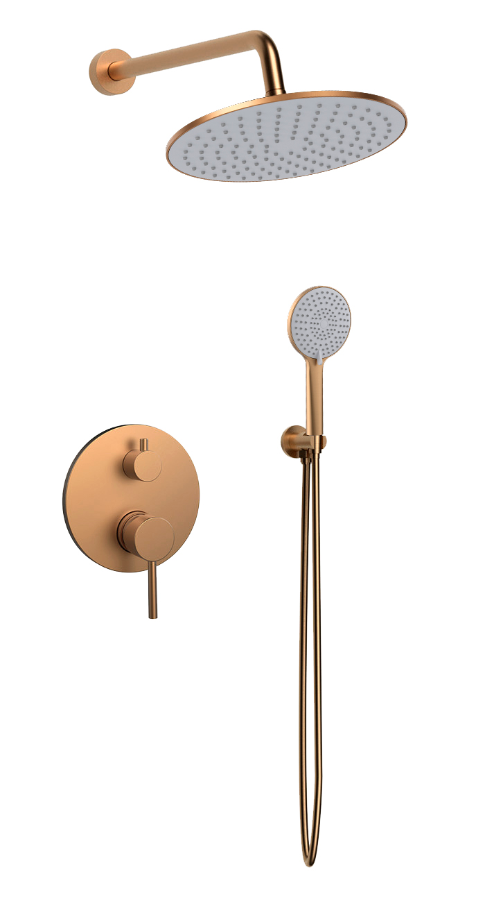 KIT COLONNA DOCCIA SMOOTH ROSA ORO SPAZZOLATO