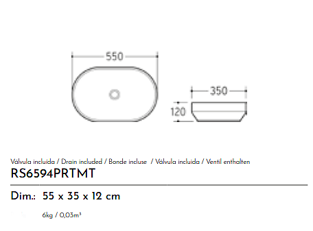 LAVABO CERAMICA RS6594BR