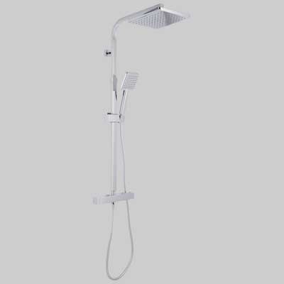 SET COLONNA SQUARE QUADRA CON MISCELATORE TERMOSTATICO