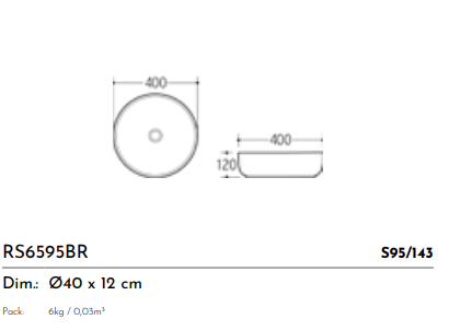 LAVABO CERAMICA RS6595BR