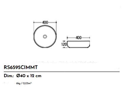 LAVABO CERAMICA RS6595BR