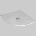 PIATTO DOCCIA SEMICIRCOLARE EFFETTO PIETRA BIANCO